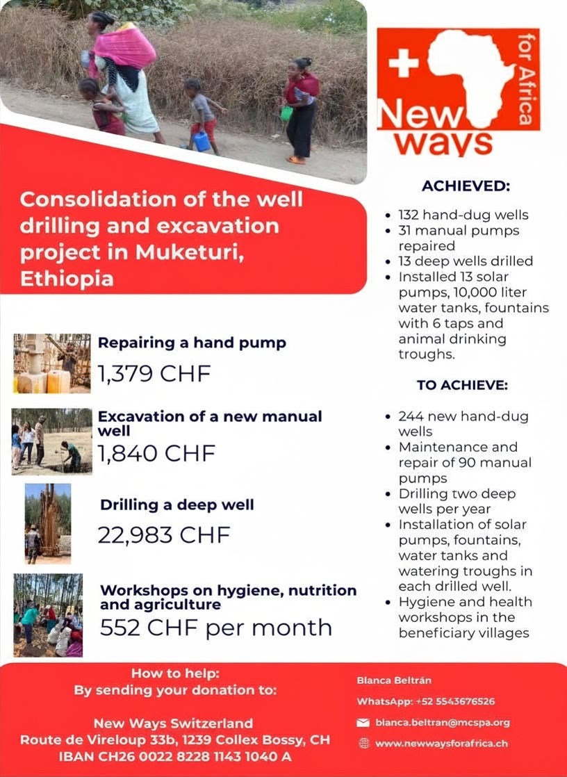 New Ways for Africa — projet de puits à Muketuri, Éthiopie