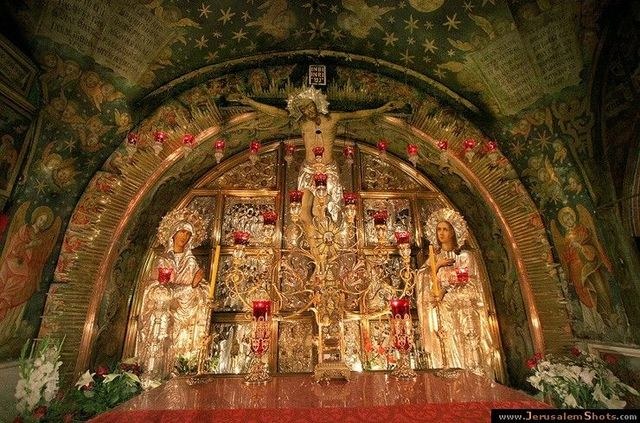 Autel du Calvaire, basilique du Saint-Sépulcre