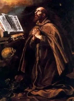 San Pedro de Alcántara en oración