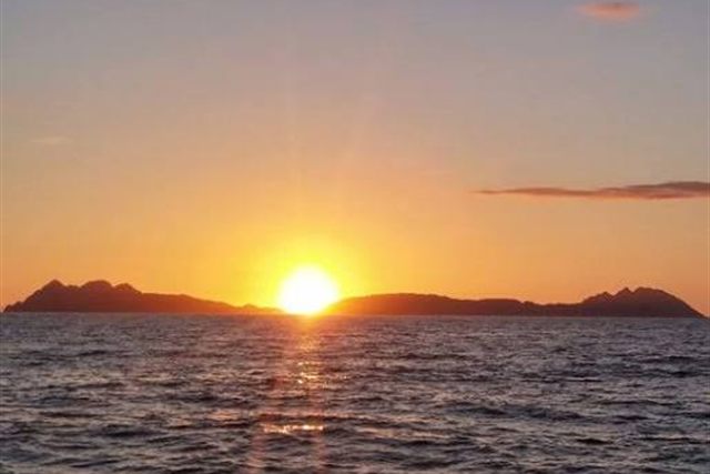 Coucher de soleil sur la mer